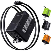 2-in-1 Fast Charging Adapter Compatible with 120W, Retractable & Foldable Wall Plug for Phone, Tablet, Laptops