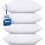 Set van 4 witte sierkussens, 14x22 inch 1