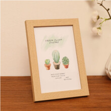 Natural Oak Wood Picture Frame, Rustic 6x8" Frame for Wall or Tabletop Display, Vertical/Horizontal, Home Décor