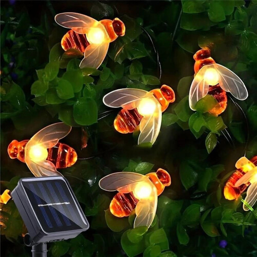 50 τεμάχια ηλιακά φωτάκια LED σε σχήμα μέλισσας – Ζεστή λαμπερή, ρεαλιστική 1