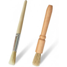 2Pcs Coffee Grinder Cleaning Brush with Wood Handle & Natural Bristles – Compatible with Espresso Grinders