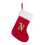 Monogramm-Weihnachtsstrumpf, roter Plüschstrumpf mit Manschette, 30 x 21 cm 2