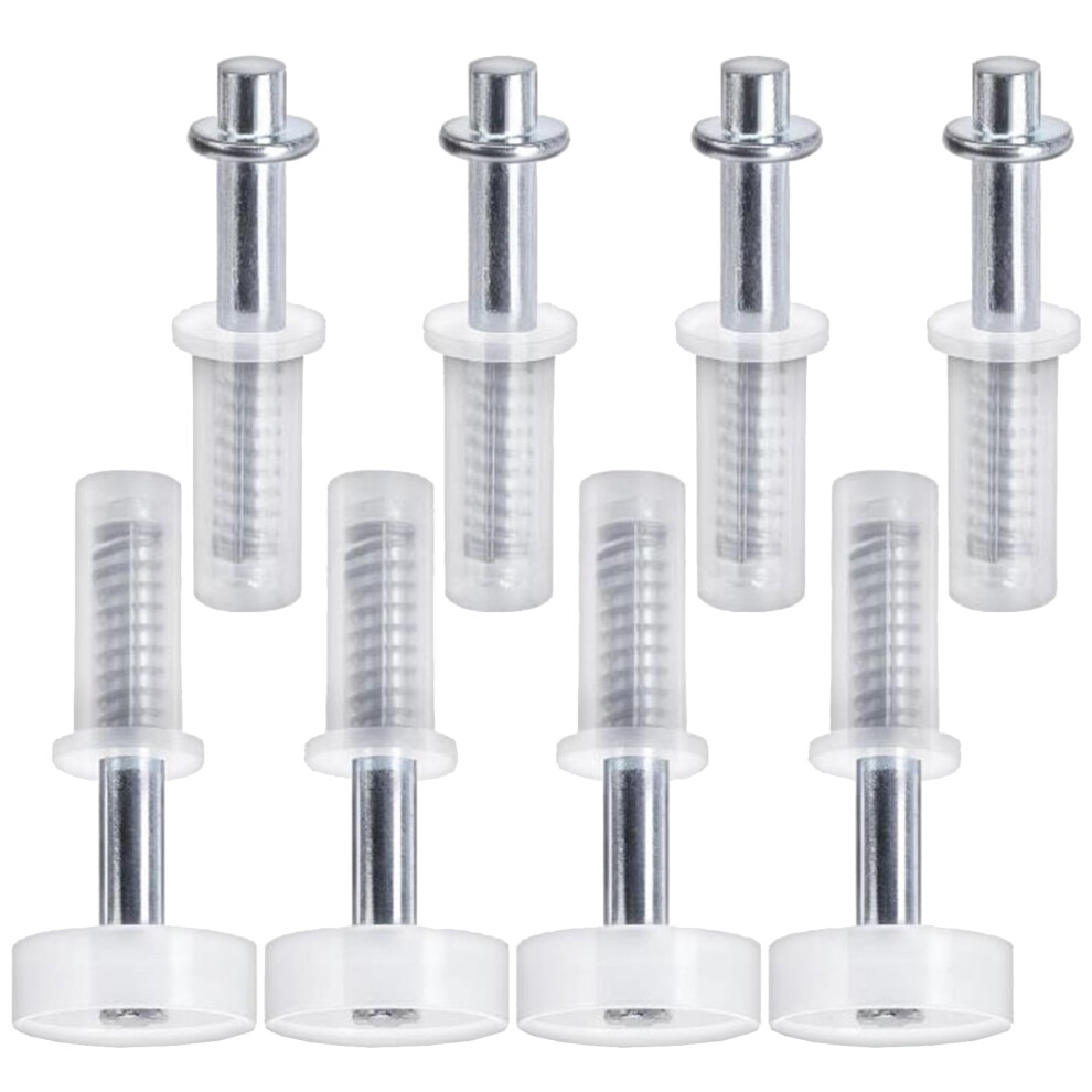 8Pcs Spring Loaded Bifold Door Hardware Kits With Top Guide Wheel & Pivots Hinge 9399596644370