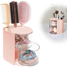Porte-brosse à cheveux et organisateur d'accessoires Pink Trumpet