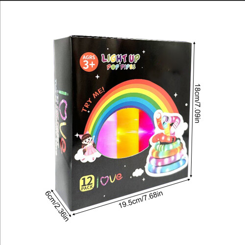 LED-Pop-Tubes Sensorisches Fidget-Spielzeug, 12er-Pack 2