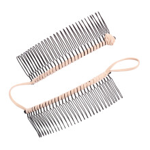 Beige bananenhaarclip voor dik, gestructureerd haar
