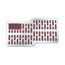 Auto Foot Rest Pedal Plate Floor Carpet Mats Non-slip Stainless Heel Pad