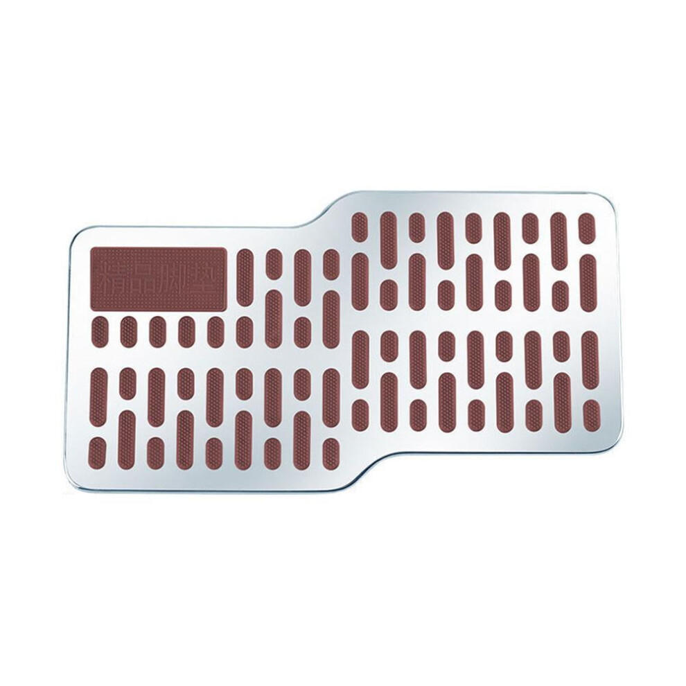 Auto Foot Rest Pedal Plate Floor Carpet Mats Non-Slip Stainless Heel Pad 9399596645643