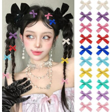 Mini lazos para el cabello para mujeres y niñas, cinta pequeña y colorida