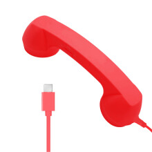 Retrotelefon med USB-C-kabel, högtalare och samtalsfunktion