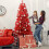 Red PVC Christmas Tree 6FT with 804 Tips 5