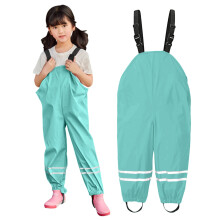 Toddler Kids Boys Girls Rain Dungarees Windproof Waterproof Mud Jumpsuit Protective Overalls for Outdoor Play in Rain,Z02 Blue,6-8 Years