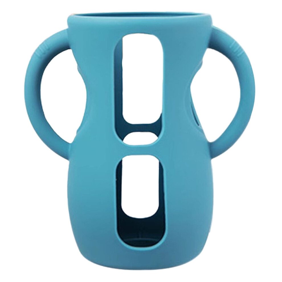 Navy 240Ml Silicone Bottle Sleeve With Handles For Avent Natural Glass & Philips Avent Anticolic 8 Oz – Anti-Breakage Holder Blue