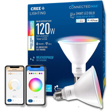 Connected Max Smart Bulb PAR38 Outdoor Flood, Tunable White & Color, 2.4GHz, Compatible with Alexa & Google Home, No Hub, Bluetooth + WiFi, 1Pk