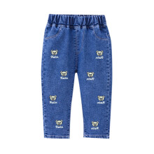 Soft Denim Jeans for Girls, Elastic Waist, Comfort Playwear – Compatible with Toddlers 12-18M, Yellow