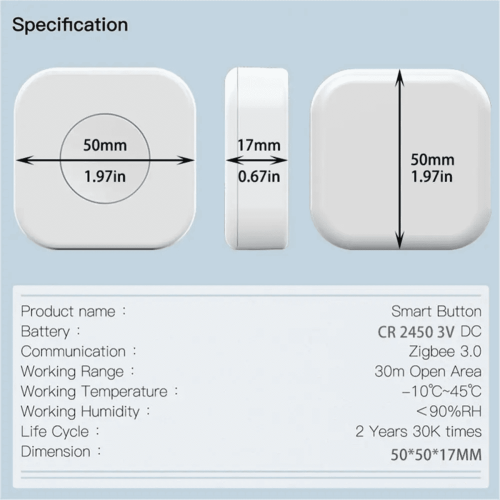 WQNZMADO Bouton intelligent Zigbee Interrupteur de scène (1 pièce) 1