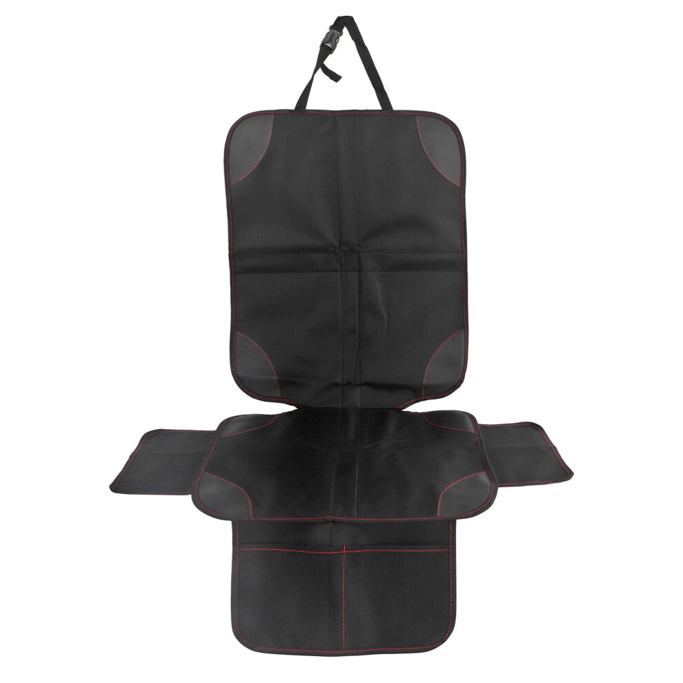Child Car Seat Protector 600D Oxford with 2 Mesh Pockets
