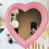 Pink Heart-Shaped Vanity Mirror Desktop and Wall Mount 1