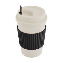 Tasse à café isotherme portable avec paille de blé 350 ml