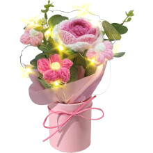 Bouquet de marguerites au crochet fait main avec carte (1 pièce)