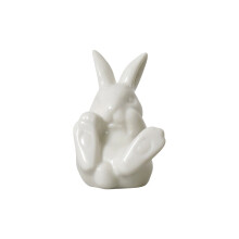 Figurine de lapin miniature en céramique, porcelaine, décoration printanière