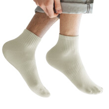 Mens Sport Athletic Basic Solid Color Cotton Ankle Socks Moisture Wicking Breathable Short Tube Socks for Hiking Work