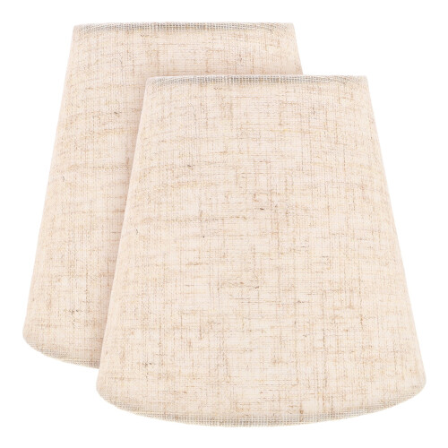 Ensemble de 2 abat-jour en lin beige KALLORY