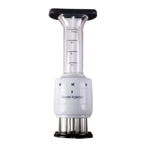 Stainless Steel Meat Injector and Tenderizer 30-Needle