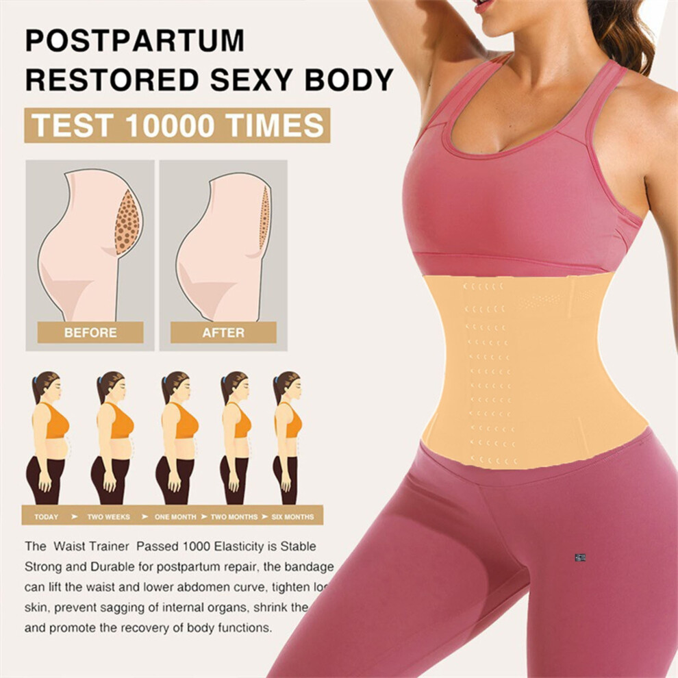 High-Elastic Abdominal Support Belt for Men & Women â Postpartum Shapewear, Breathable Mesh Waist Trainer for Fitness â Khaki, Compatible with All
