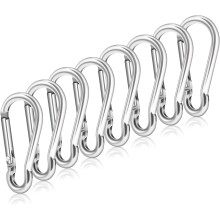 Gearrthóga carabiner fáinne cuaille bratach alúmanaim le snap earraigh