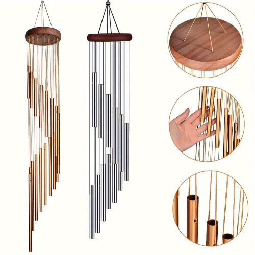 Beruhigendes Windspiel mit 12 Röhren und Glöckchen