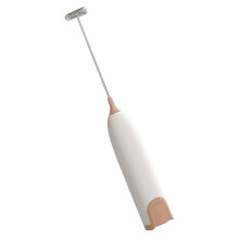 Mousseur à lait électrique portable en cuivre blanc (1 pièce)