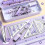Complete Geometry Set - Shatterproof Storage Case 8-Piece Math Tools Protractor Compass Ruler Supplies Exam Essential Anti-Roll Design(Purple) 1