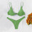 Dame bikinisett med bøyle, grønn M 1