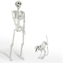 36 tuuman ihmisen ja kissan luuranko Halloween-koriste
