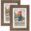 5x7 Picture Frames 2 Pack – Brown Walnut Wood with HD 1