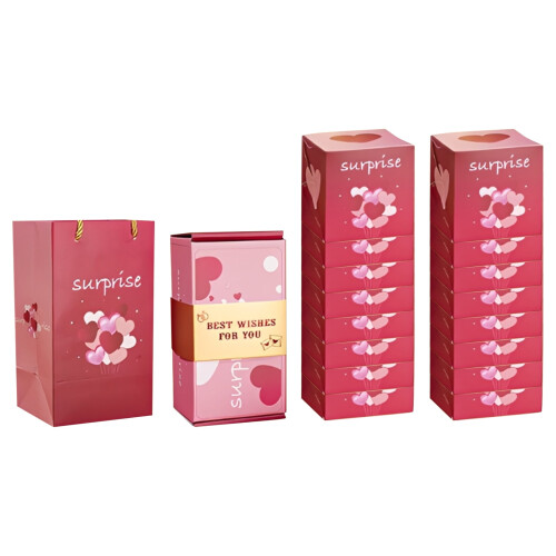 Valentinstags-Geschenkbox mit explodierendem Herz und Pop-Up-Karte
