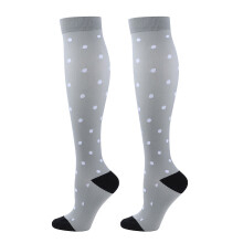 Unisex Compression Calf Sleeves, Sports Leg Socks for Running, Hiking, Cycling, Improve Circulation & Reduce Fatigue. Gray S