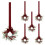 Mini Christmas Wreaths Artificial Pine with Red Bow 6PC 1