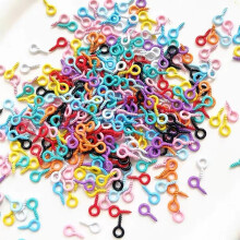 Kleurrijke schroefoogjes voor het maken van sieraden (200 stuks)