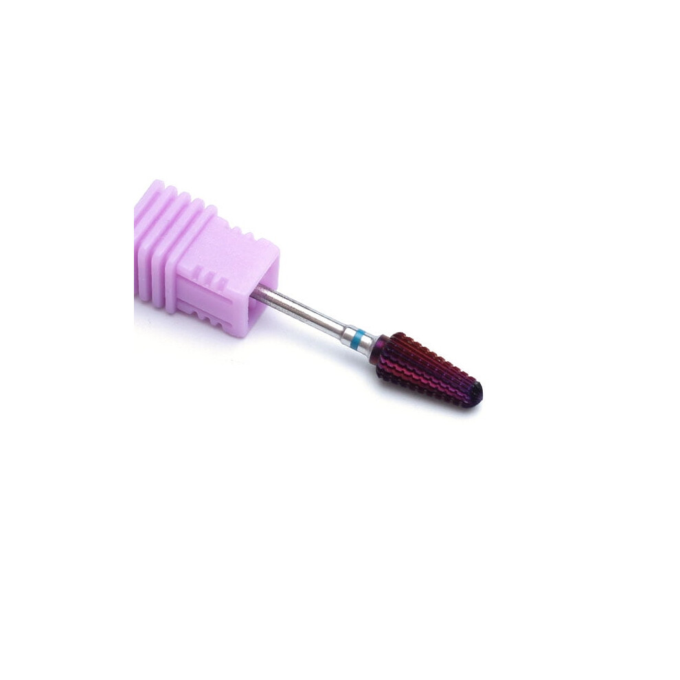 Purple 1Pc Carbide Nail Drill Bits 3/32" Milling Cutters For Manicure Pedicure Tools Nails Accessories