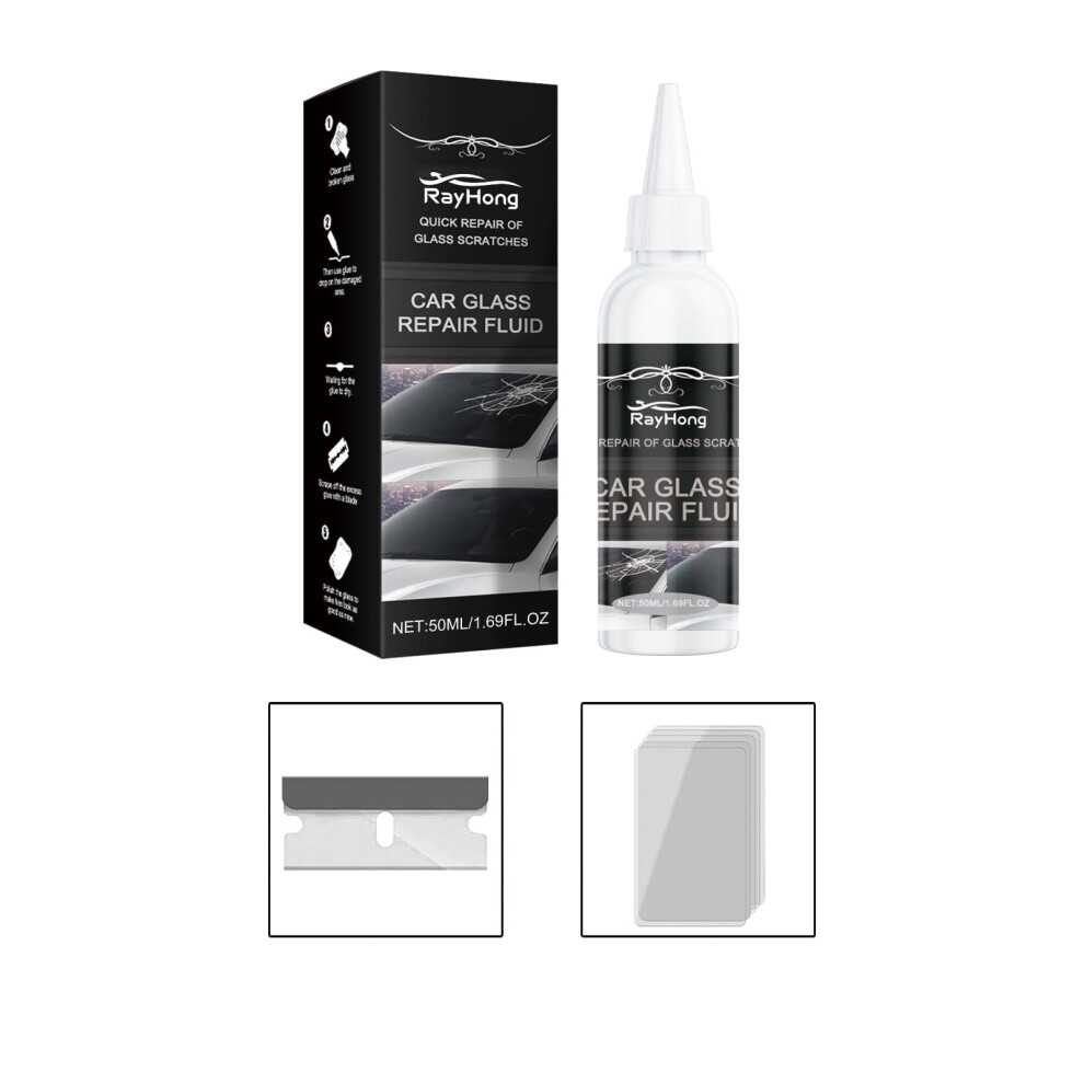 Auto Glass Windshield Repair Kit, Resin Fluid Filler For Fix Cracks And Chips (50Ml) 9152228461482