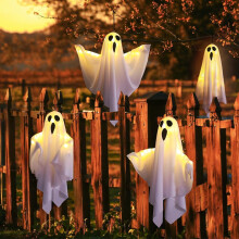 Halloween spøgelsesdekoration udendørs indendørs oplyst hængende
