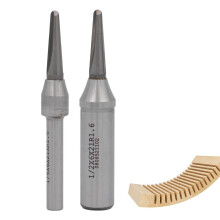 TCT Router Bits, R1.6mm Rounded Bottom Arc Grooving Cutter, V-Groove CNC Milling Bit for Woodworking, Plywood, Furniture Panel Grooving