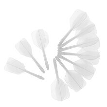 Set di 10 bacchette e fusi in plastica integrati per freccette – Bianco, equilibrio e velocità