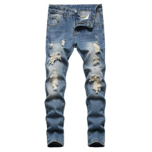 Jeans skinny strappati da bambino, pantaloni in denim effetto usurato, vestibilità alla moda per bambini, elasticizzati, comodi, casual, streetwear