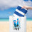 Serviette de plage bleu roi à rayures blanches extra large 30x60 8