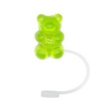 1pc Cute Bear Straw Cover For 30&40 Cups 10mm Dustproof Straw Topper Straw Splashproof For Girls Char Accessories