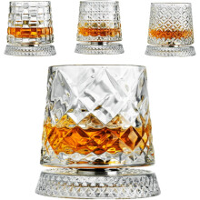 Verre à whisky en cristal rotatif à 360