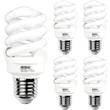 Ampoules fluocompactes spirales HIANTON13W E26 (équivalent 60 W), blanc doux 2700 K, 1040 lm, non dimmables, certifiées ETL – Compatibles avec
